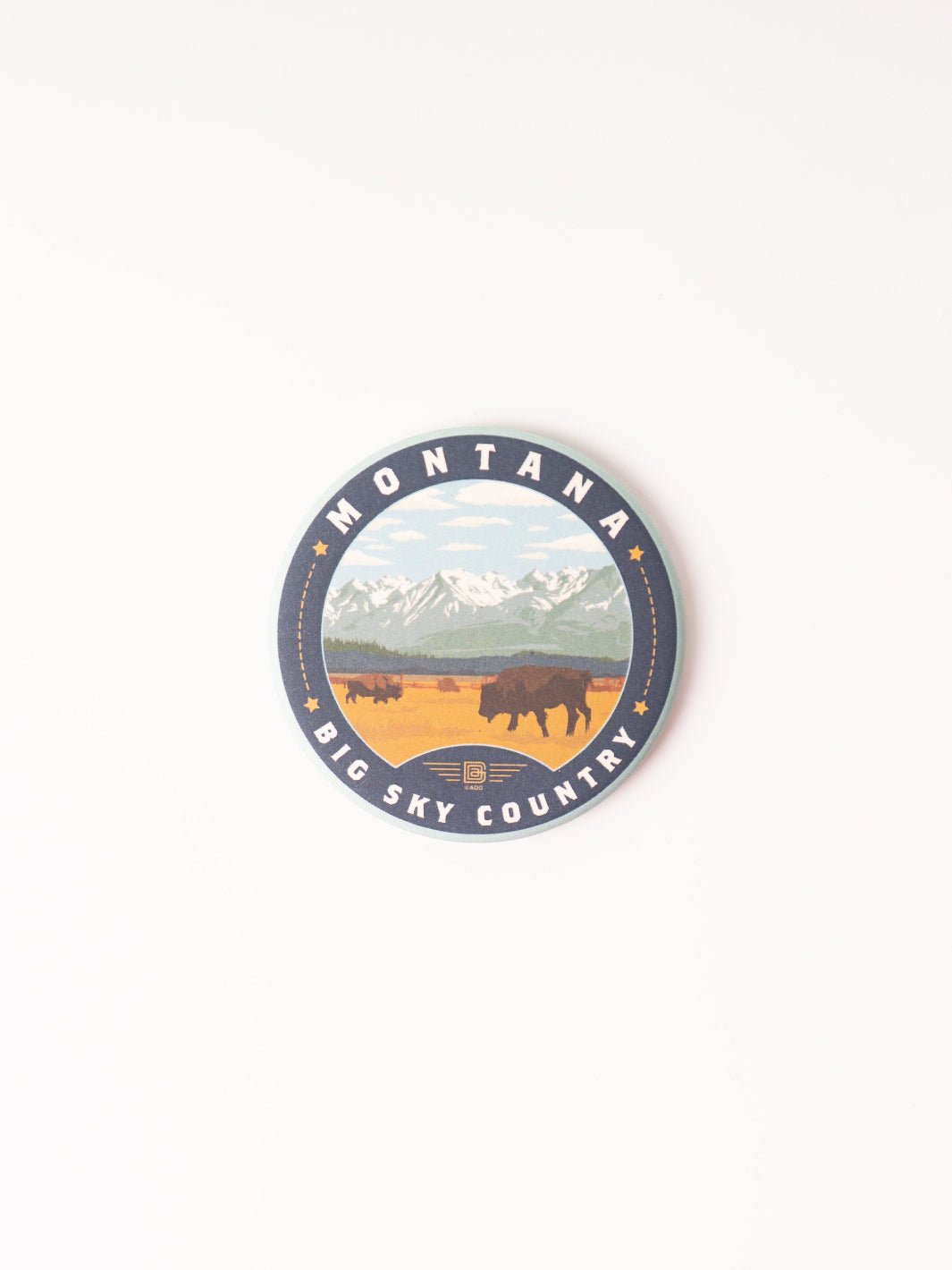 Montana Bison Big Sky Country Circle Magnet - Heyday