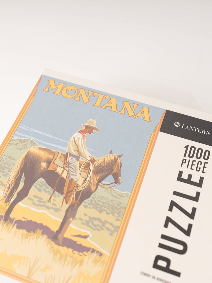 Montana Cowboy on Horseback Puzzle - Heyday