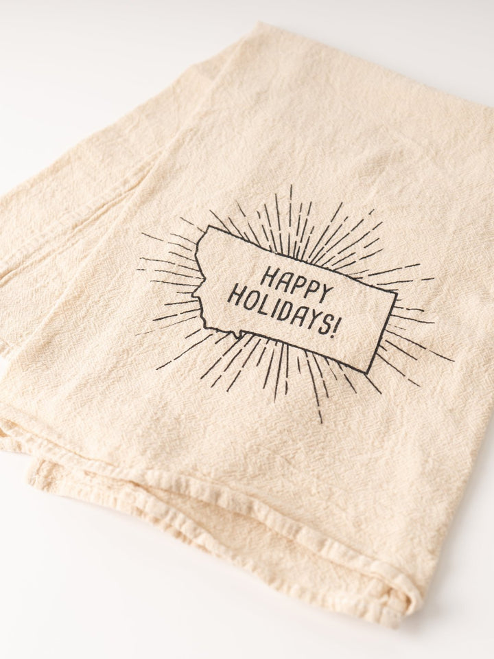 Montana Happy Holidays Dishtowel - Heyday