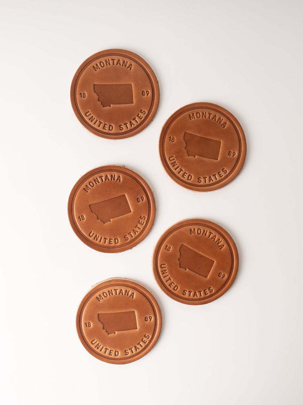 Montana Silhouette 1889 Leather Coaster - Heyday