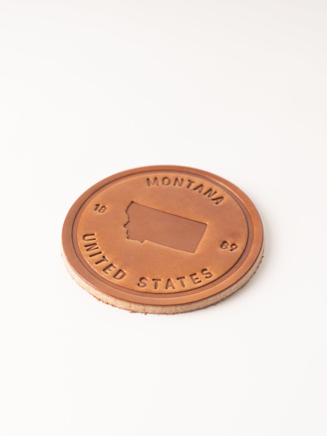 Montana Silhouette 1889 Leather Coaster - Heyday