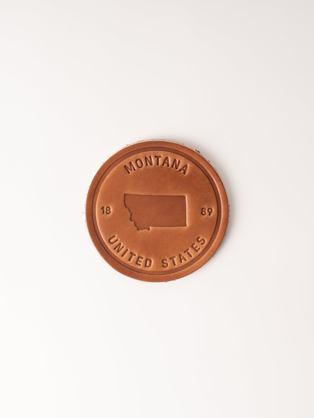 Montana Silhouette 1889 Leather Coaster - Heyday
