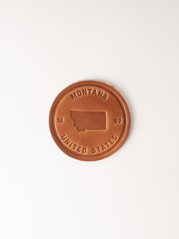 Montana Silhouette 1889 Leather Coaster - Heyday