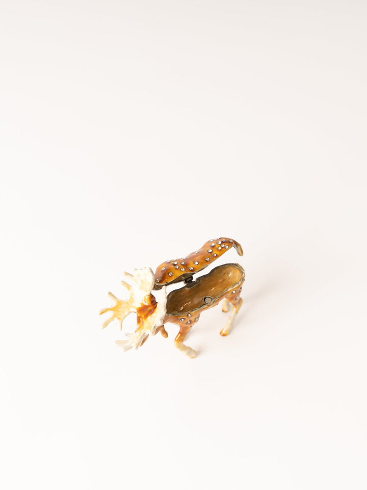 Moose Jeweled Metal Trinket Box - Heyday