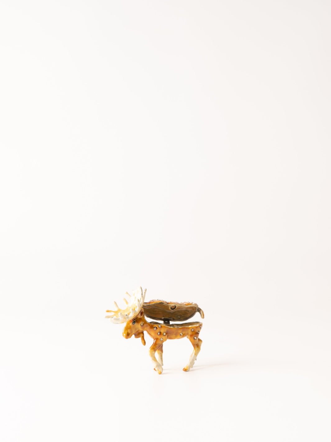 Moose Jeweled Metal Trinket Box - Heyday
