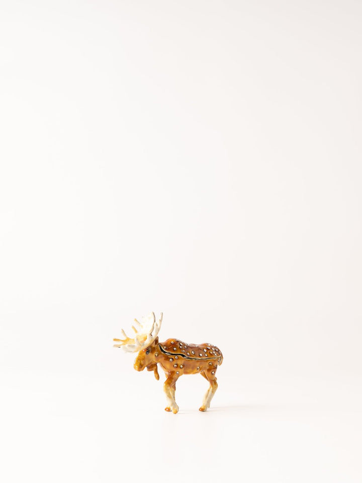 Moose Jeweled Metal Trinket Box - Heyday