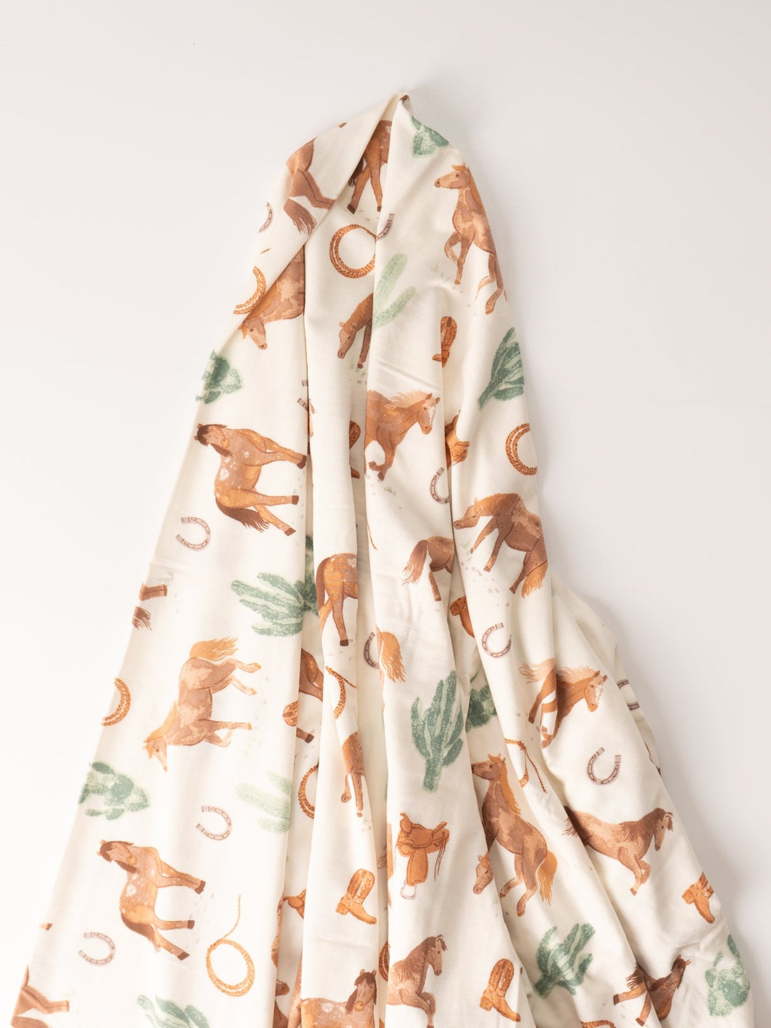 Neutral Western Horses Swaddle Blanket - Heyday