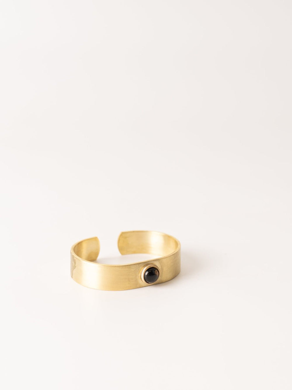Nile Obsidian Brass Cuff - Heyday