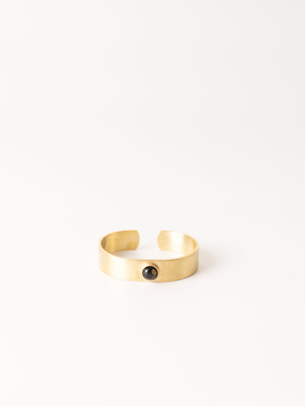 Nile Obsidian Brass Cuff - Heyday
