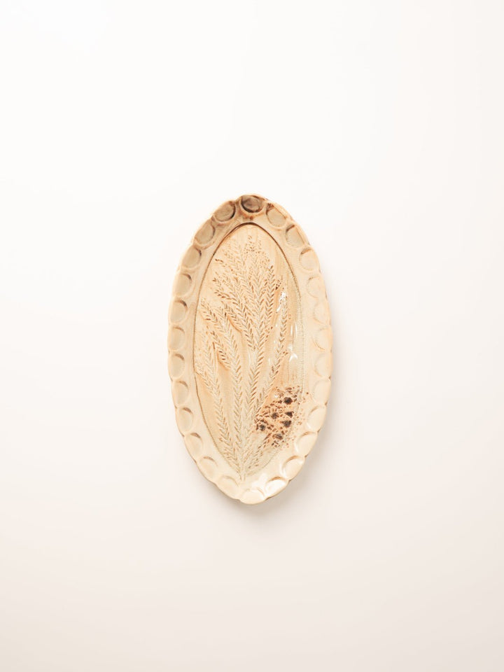 Oatmeal - Colored Oval Stoneware Dish - Heyday