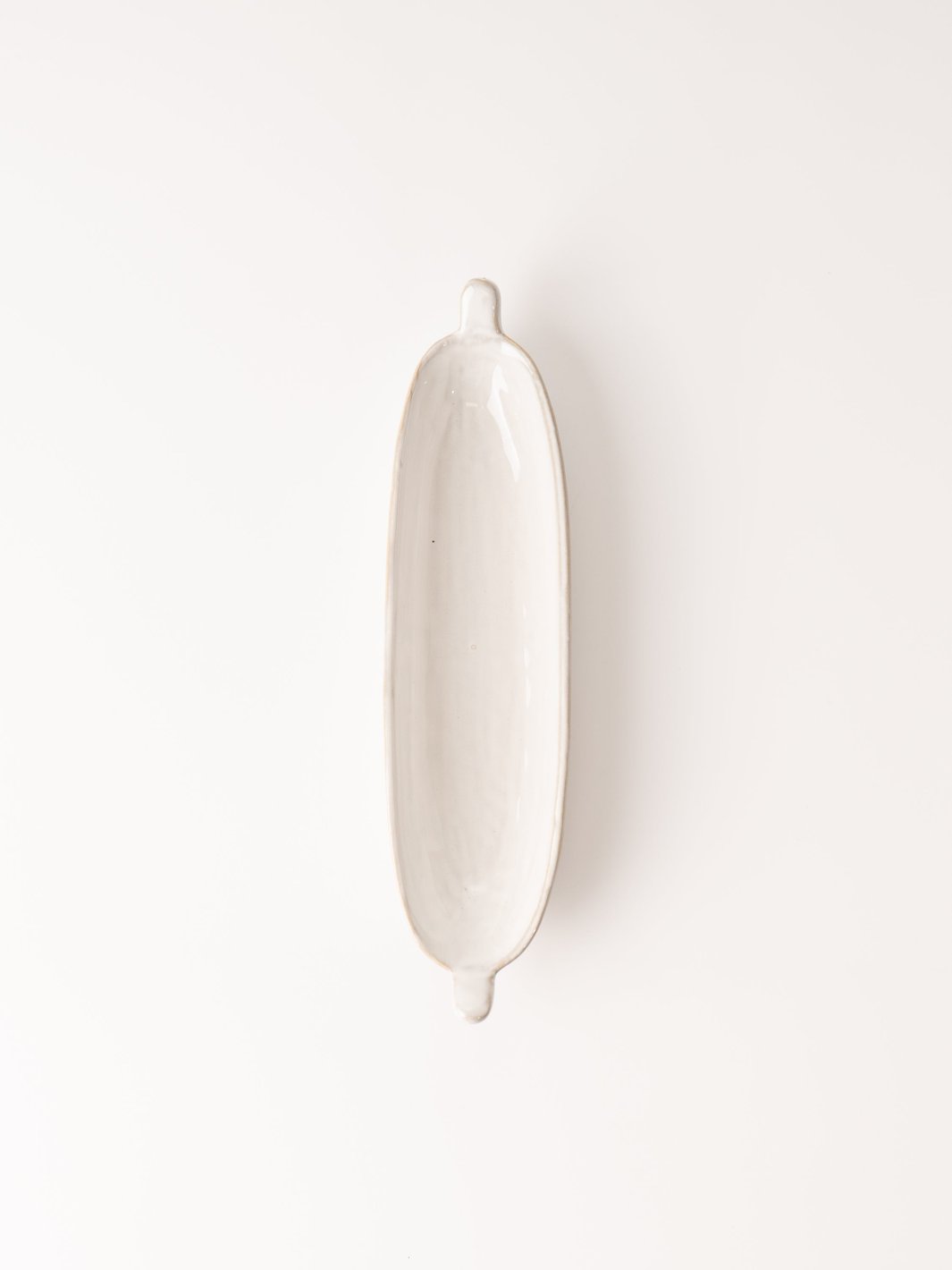 Oblong Stoneware Dish with Handles