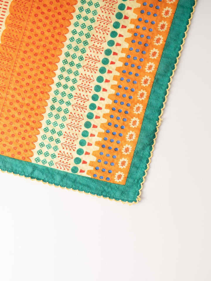 Orange and Green Patterned Bandana - Heyday