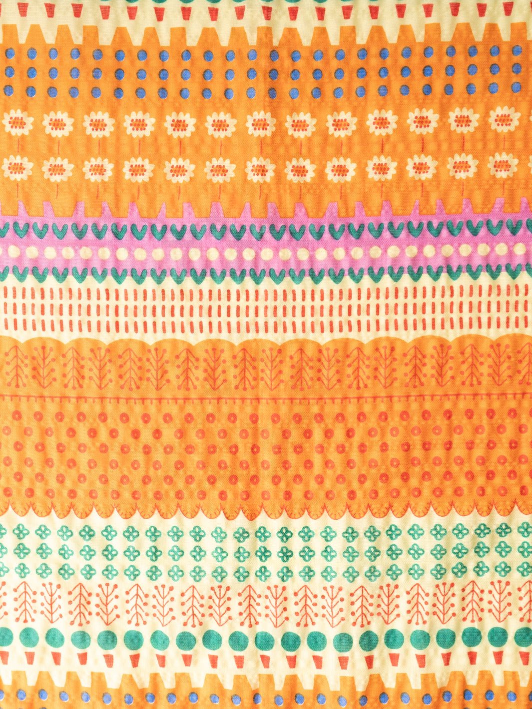 Orange and Green Patterned Bandana - Heyday