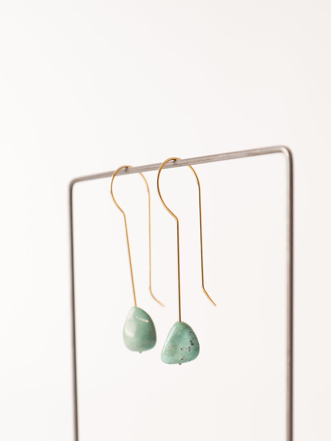 Ousel Turquoise Drop Gold Earrings - Heyday