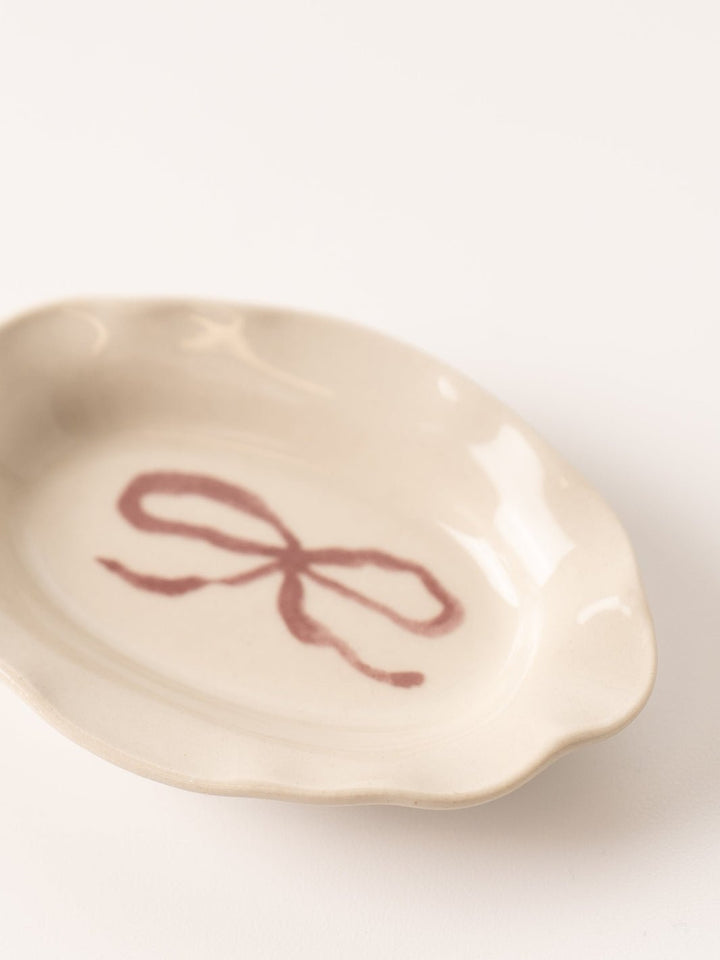 Petite Brown Bow Trinket Dish - Heyday