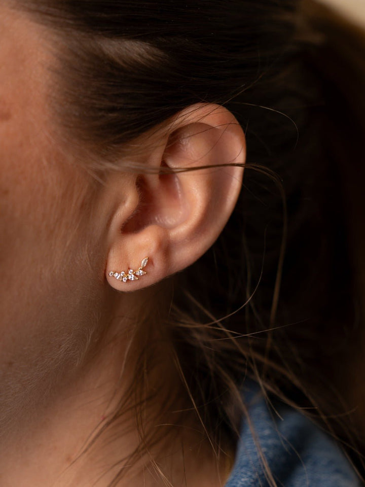 Petite Crystal Ear Climber Earrings - Heyday