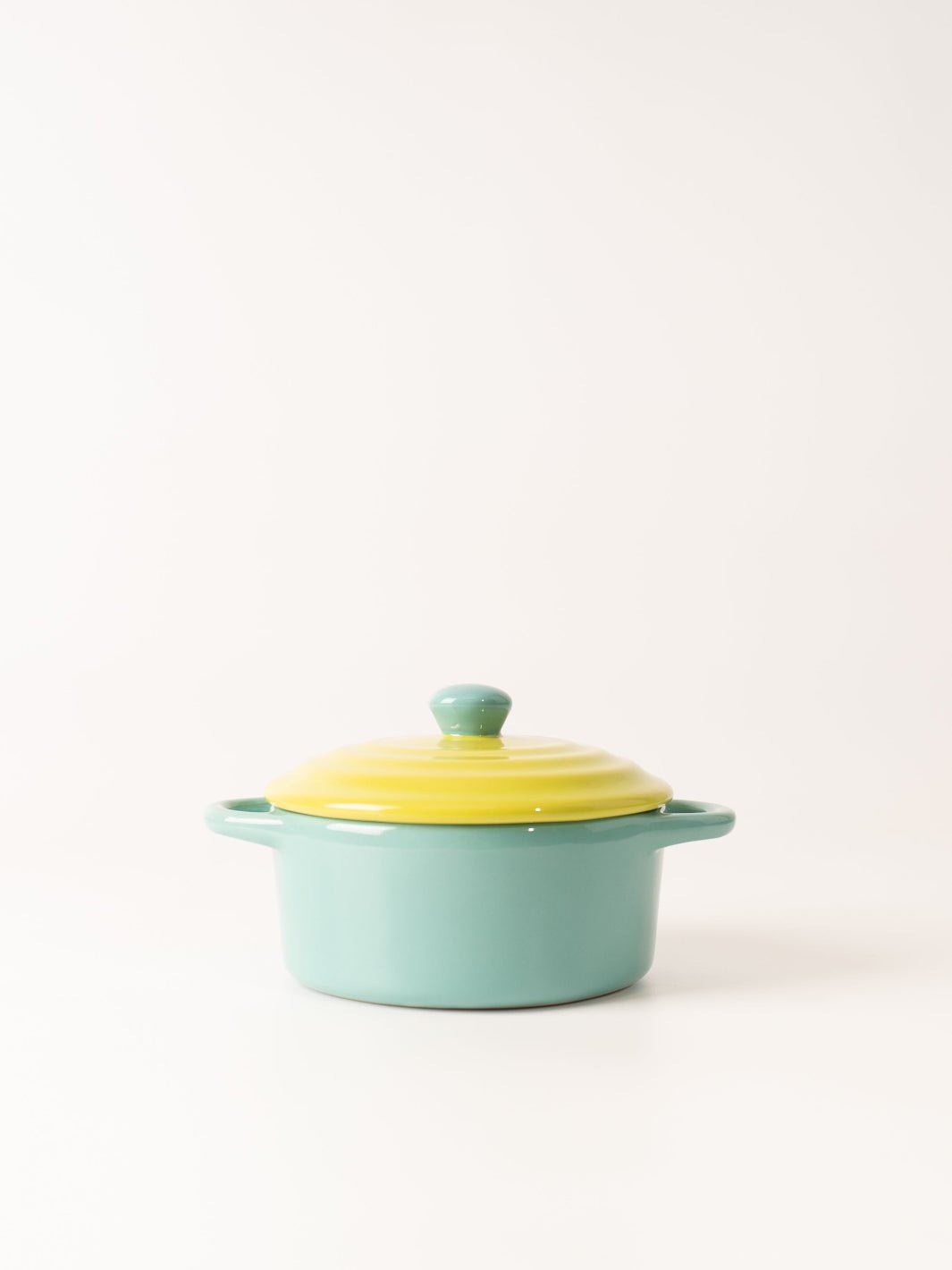 Petite Teal Two - Tone Baker with Lid - Heyday