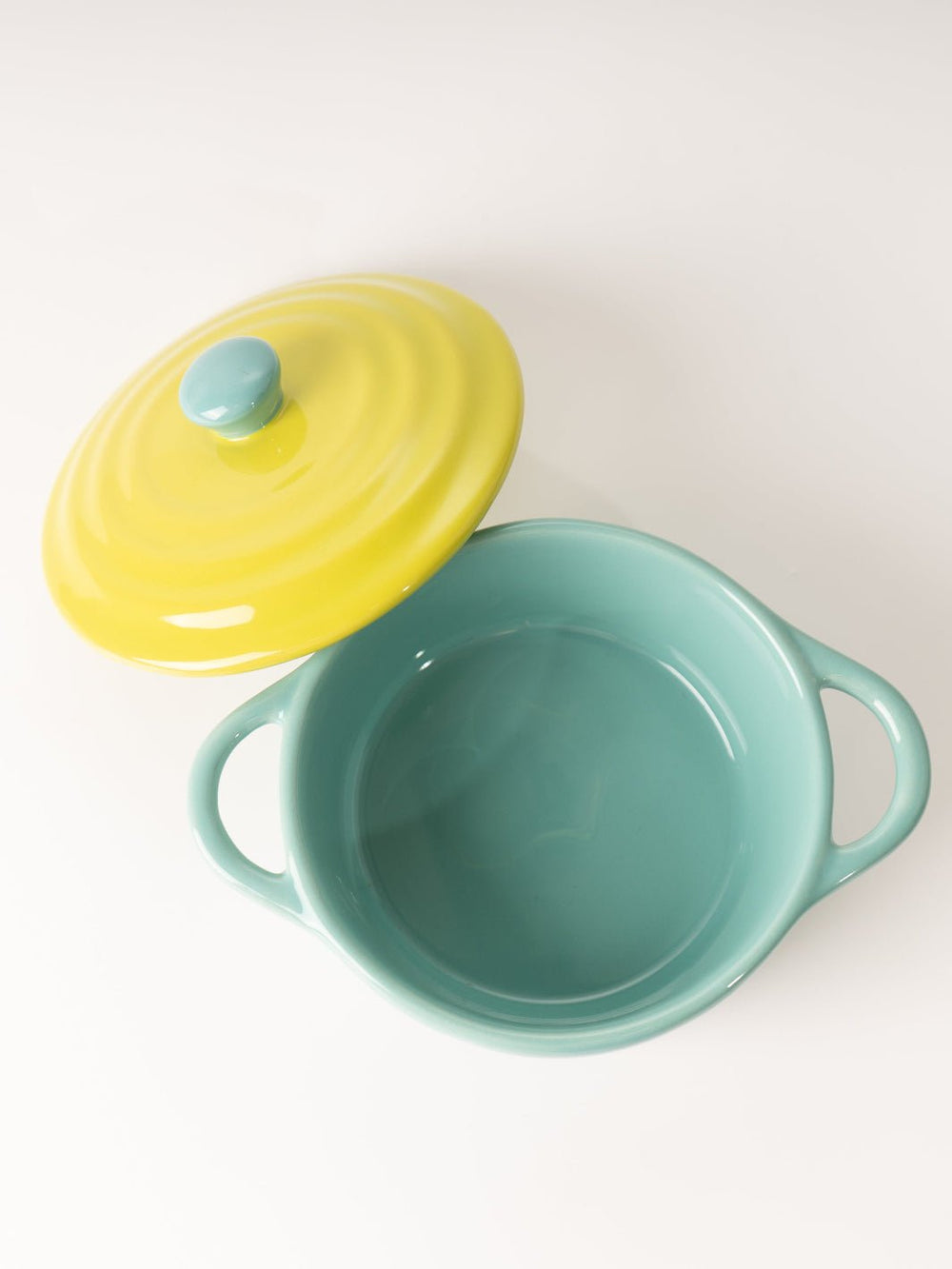 Petite Teal Two - Tone Baker with Lid - Heyday