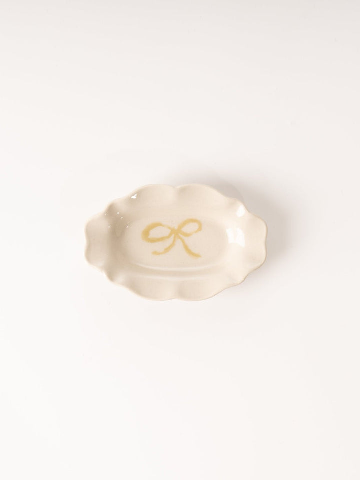 Petite Yellow Bow Trinket Dish - Heyday