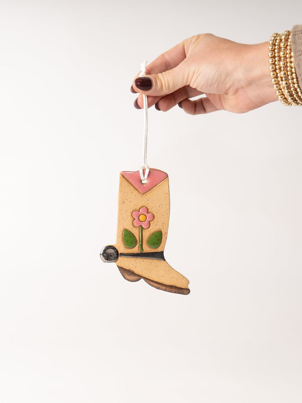 Pink Bloom Cowgirl Boot Ornament - Heyday