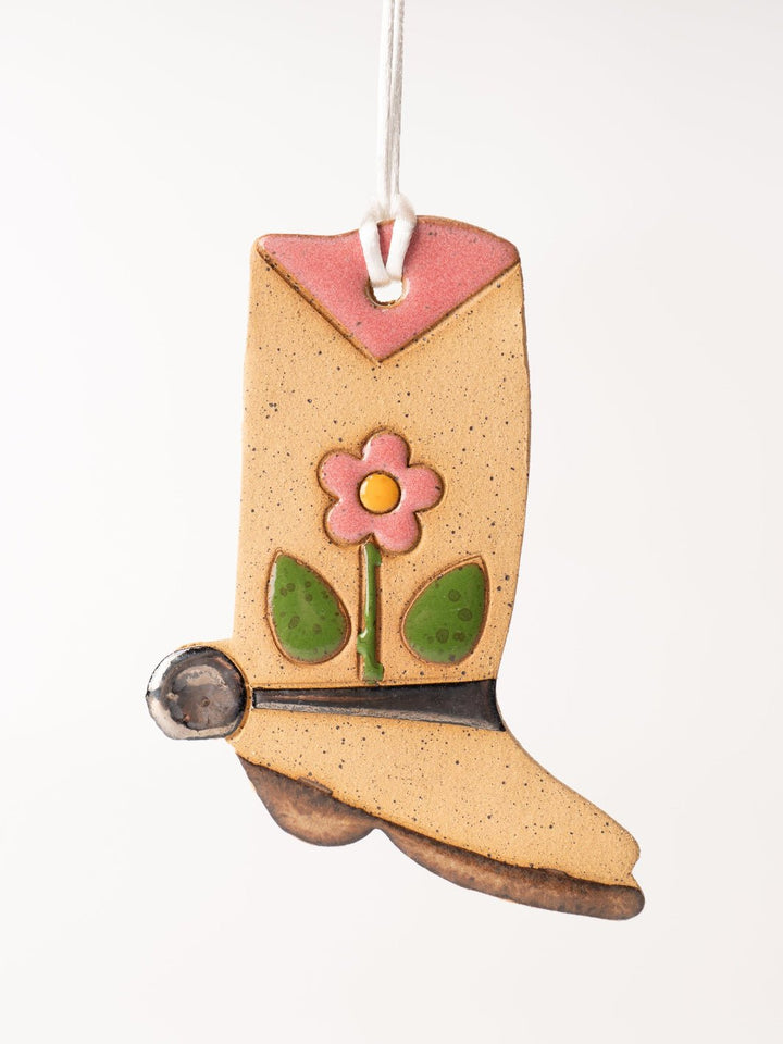 Pink Bloom Cowgirl Boot Ornament - Heyday