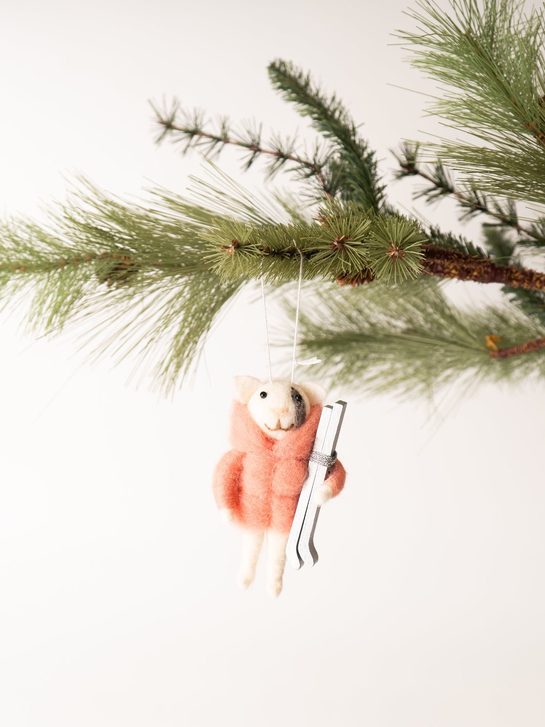 Pink Critter Skis Ornament - Heyday