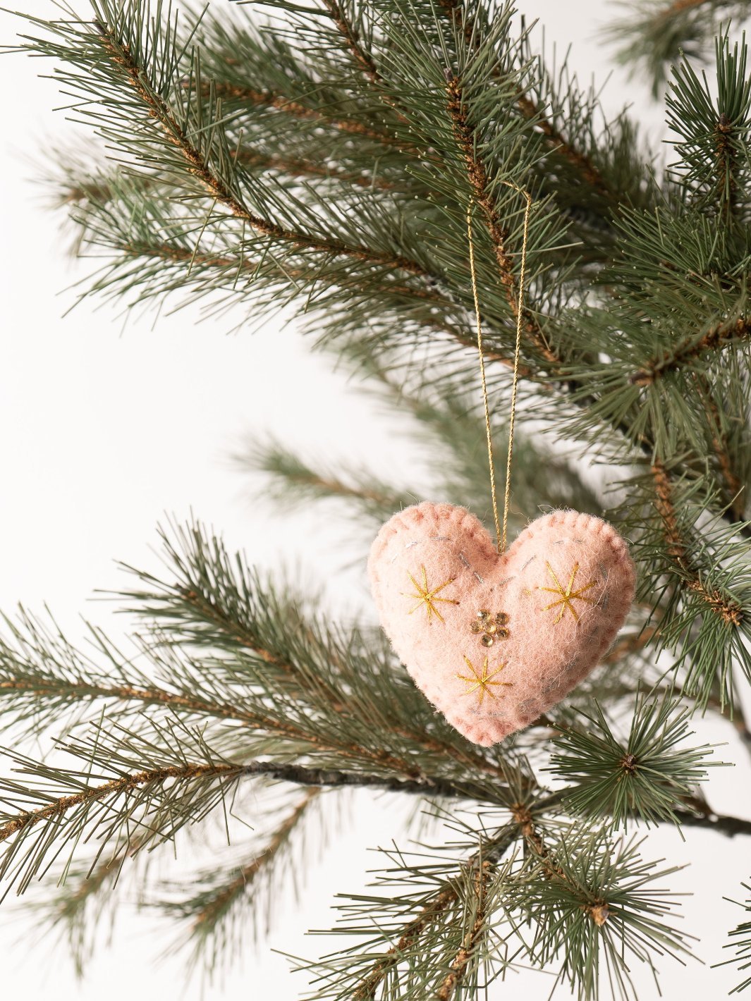 Pink Heart Felt Ornament - Heyday