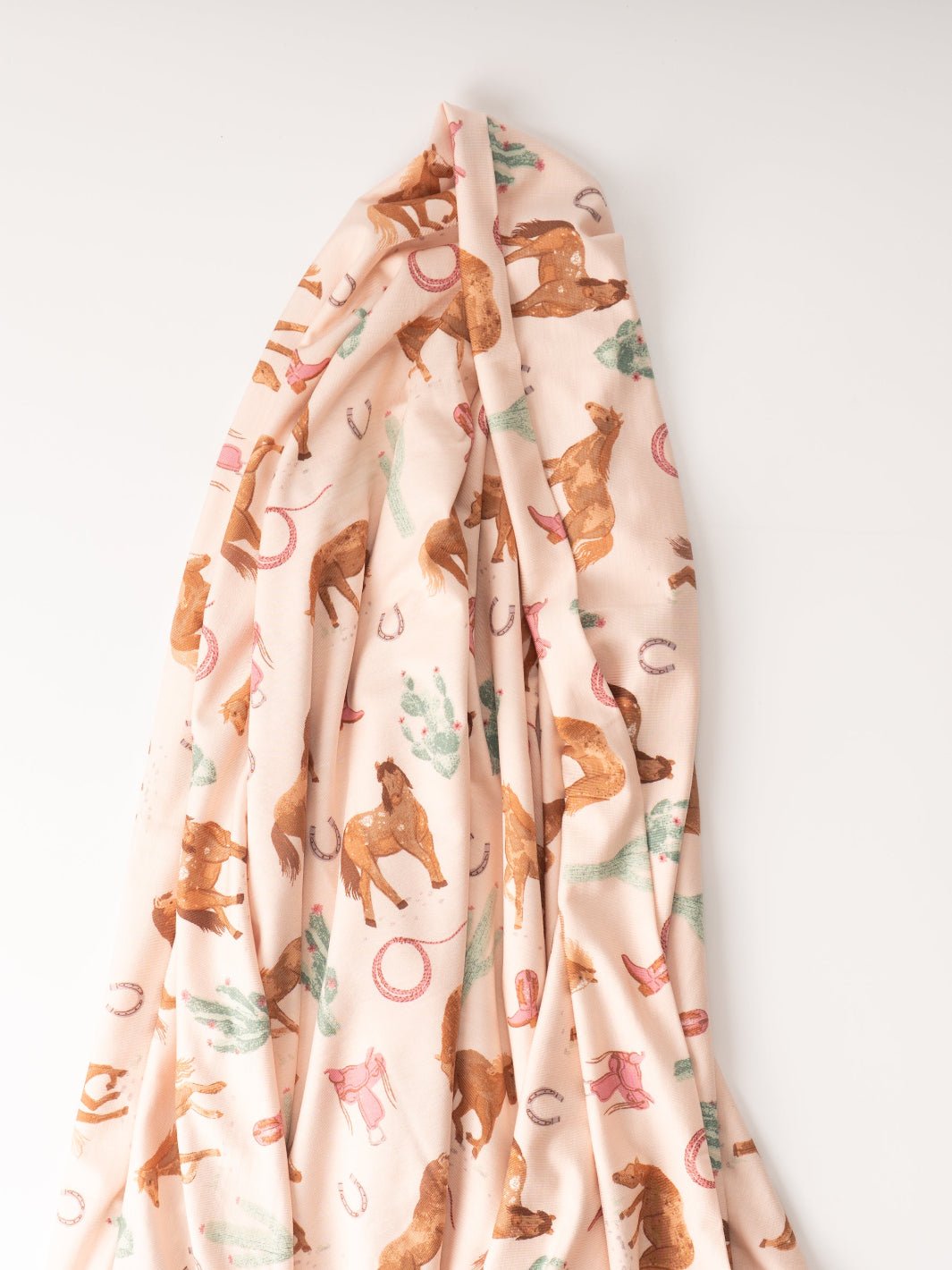 Pink Western Horses Swaddle Blanket - Heyday