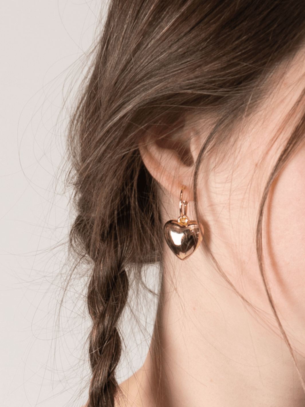 Puff Heart Hoop Earrings - Heyday