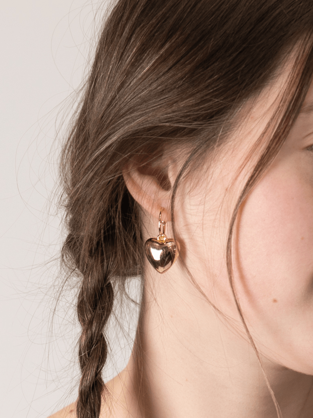 Puff Heart Hoop Earrings - Heyday