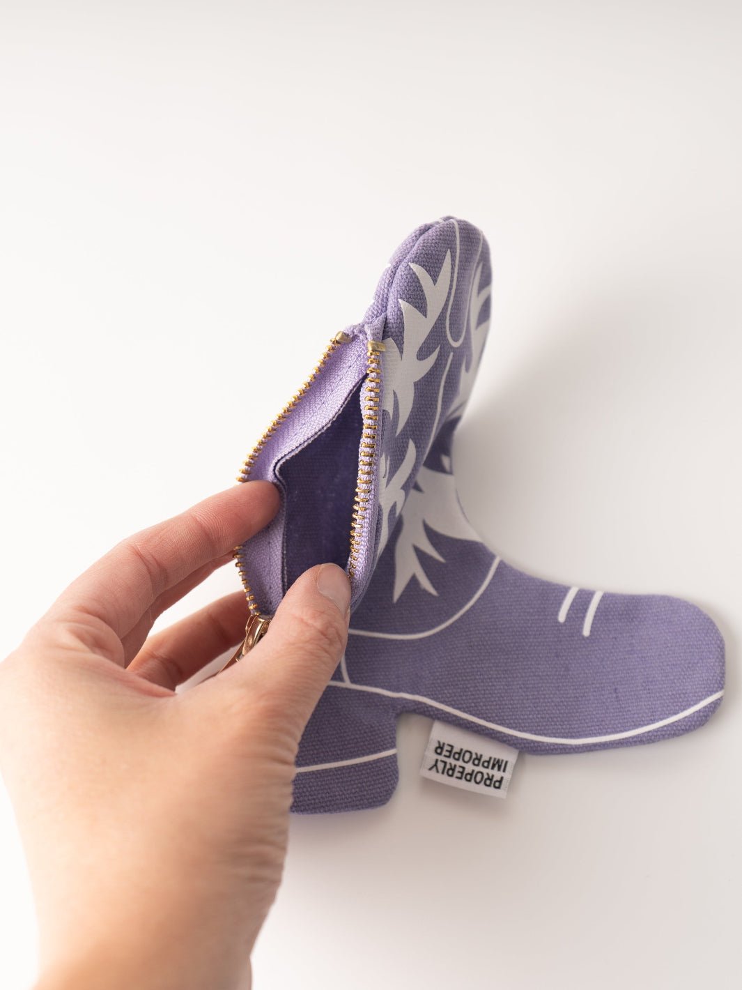 Purple Cowgirl Boot Pouch - Heyday