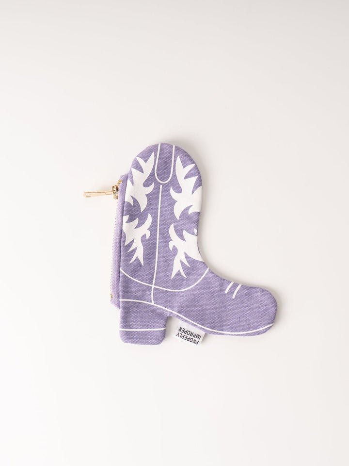 Purple Cowgirl Boot Pouch - Heyday