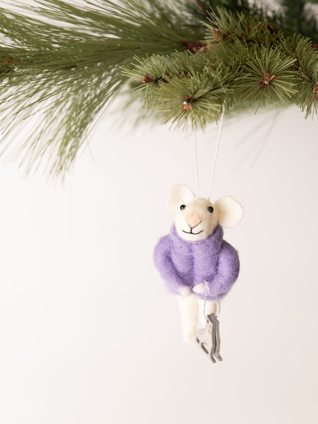 Purple Ice Skate Mouse Ornament - Heyday
