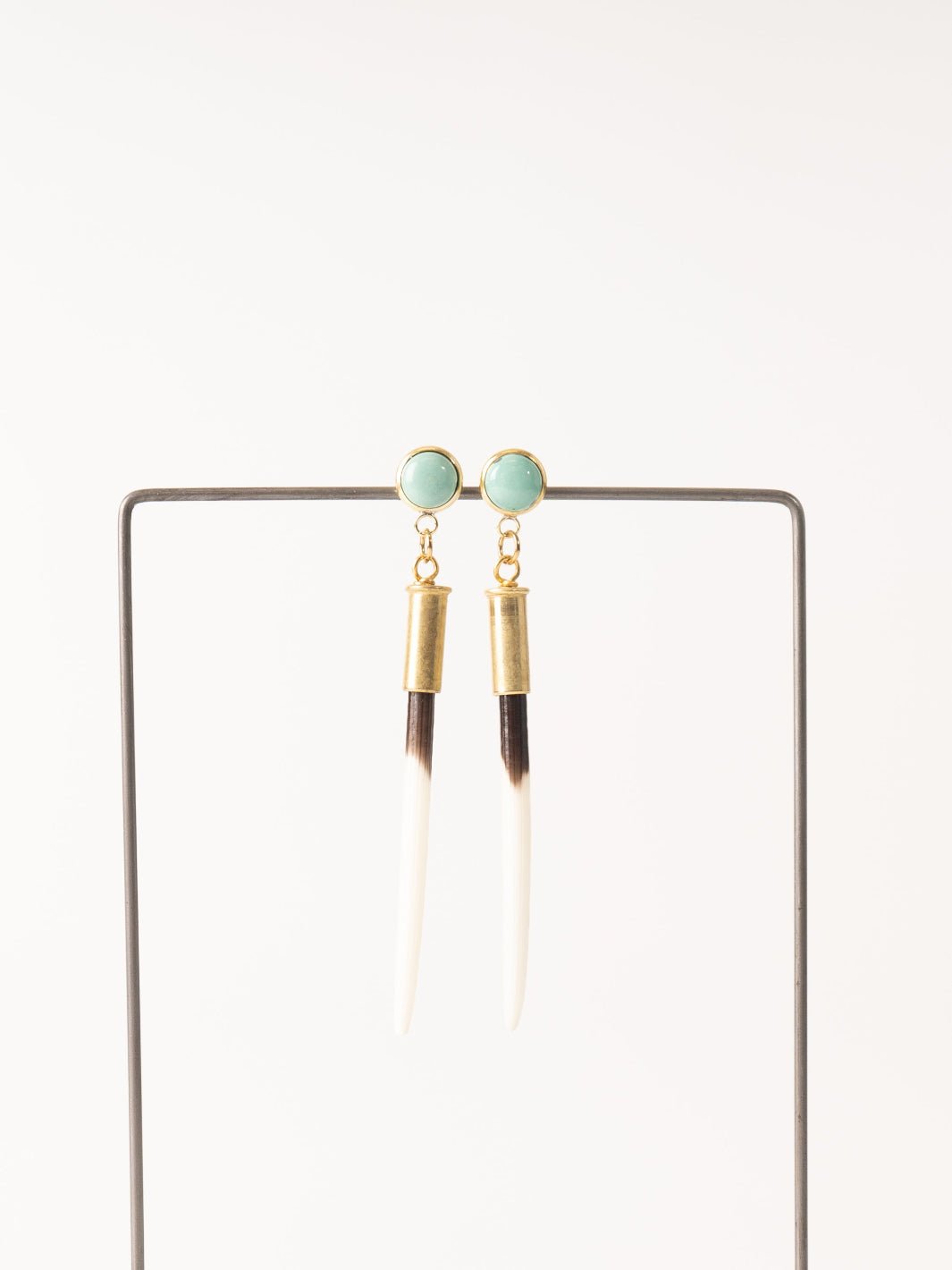 Quill + Turquoise Stud Earrings - Heyday