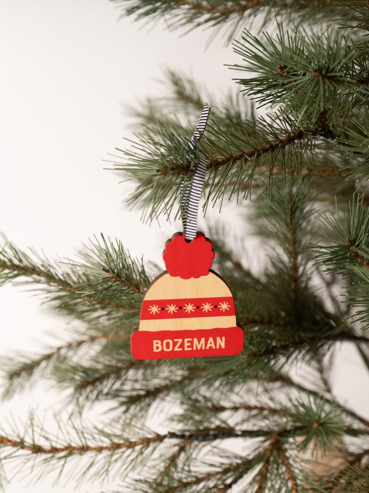 Red Bozeman Beanie Ornament - Heyday