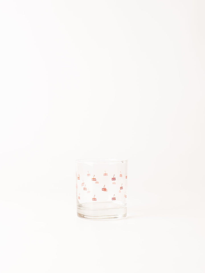 Red Chairlift Rocks Glass - Heyday