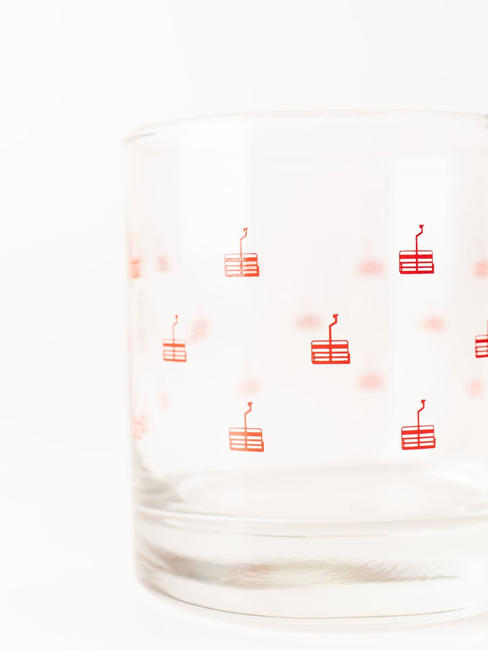 Red Chairlift Rocks Glass - Heyday