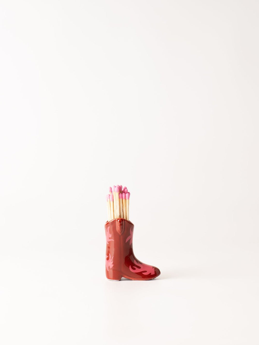 Red Cowboy Boot Match Holder - Heyday