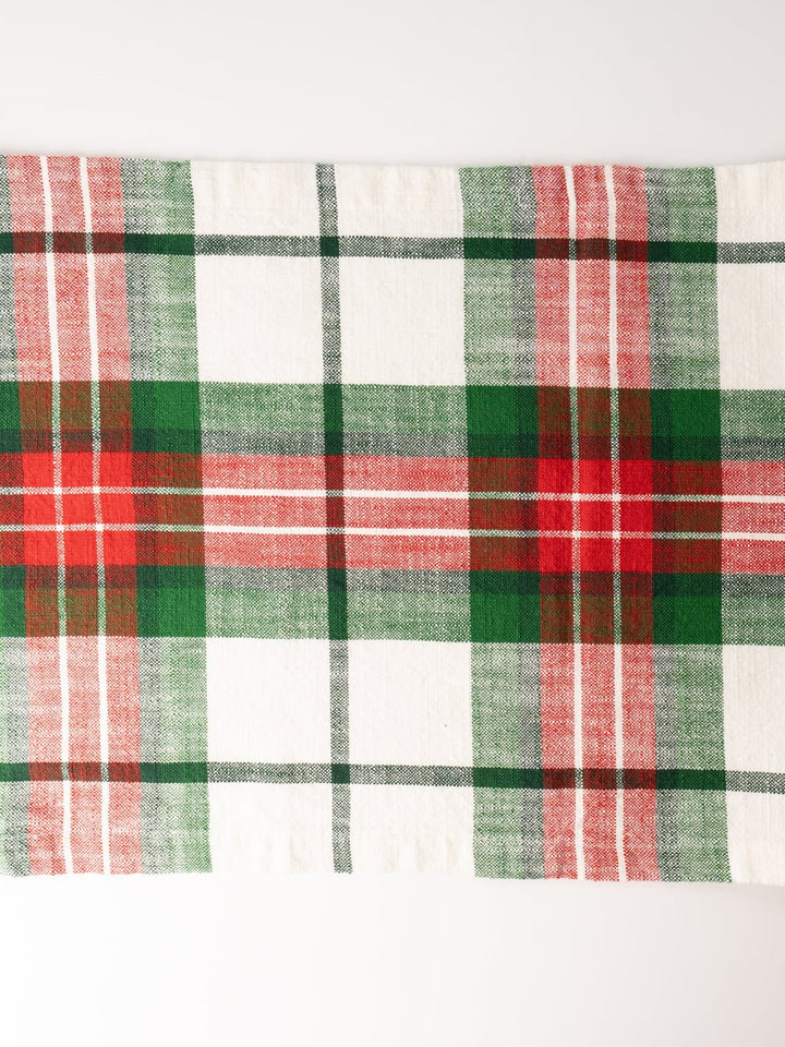 Red + Green Plaid Table Runner - Heyday