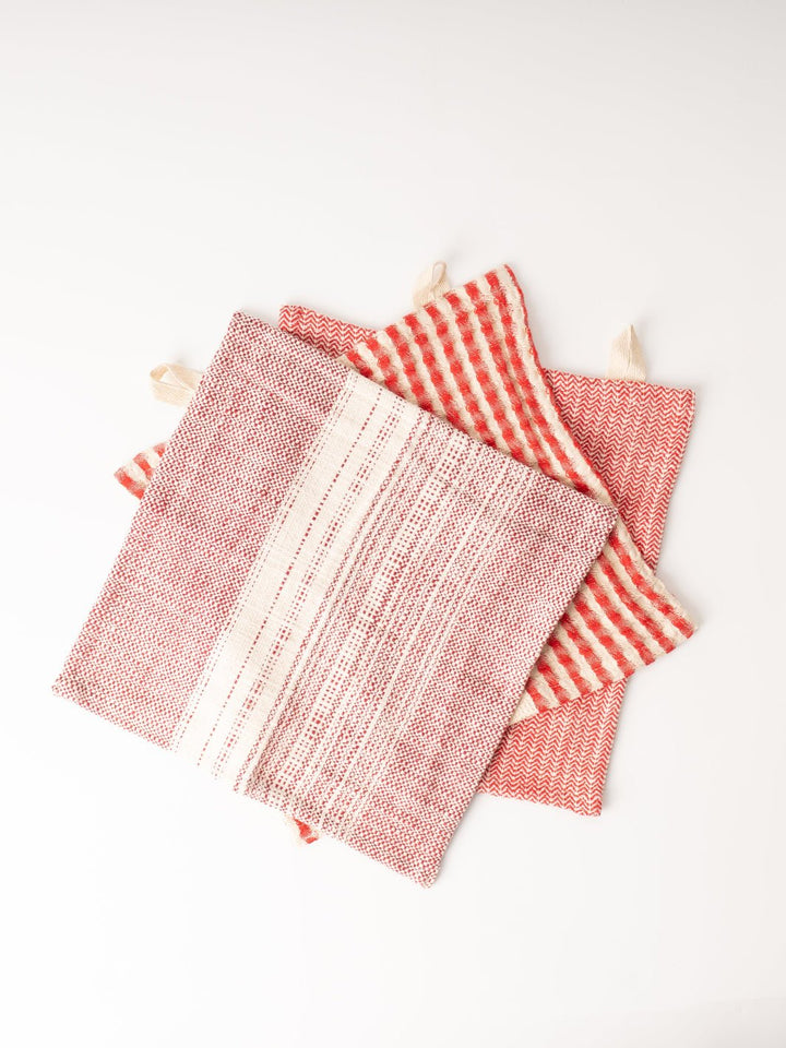 Red + Natural Dishtowel Set - Heyday
