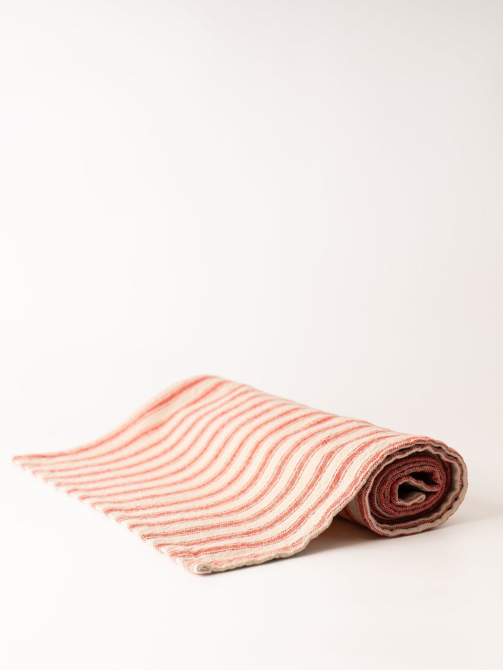 Red + Natural Striped Table Runner - Heyday
