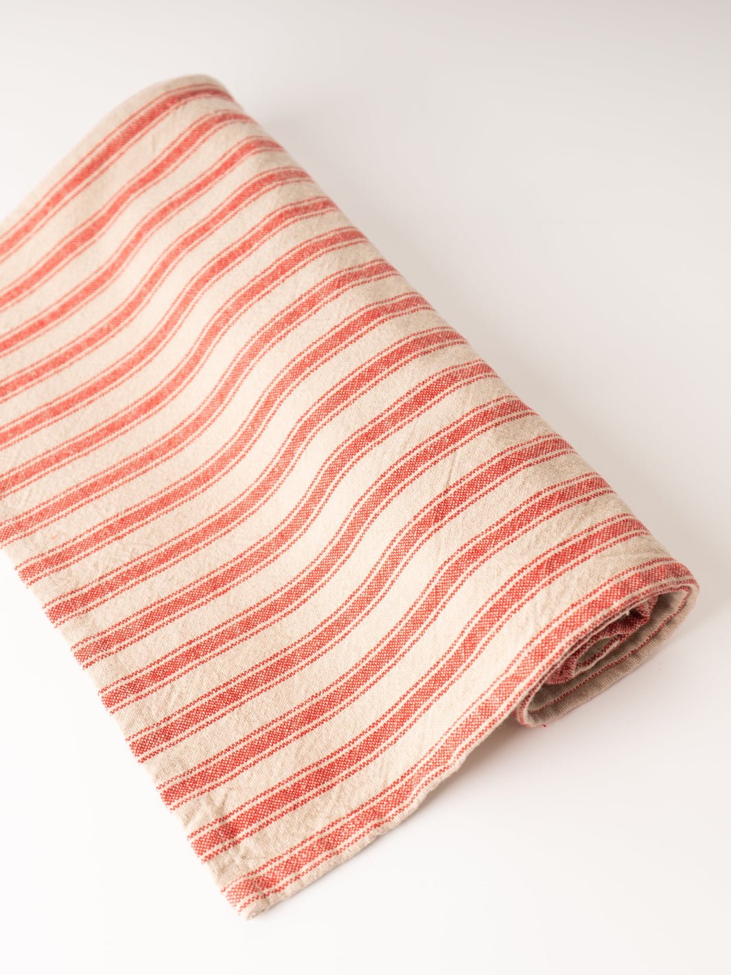 Red + Natural Striped Table Runner - Heyday