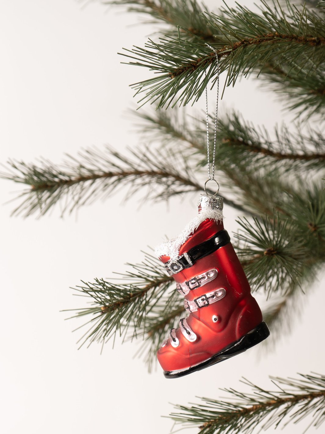 Red Ski Boot Ornament - Heyday