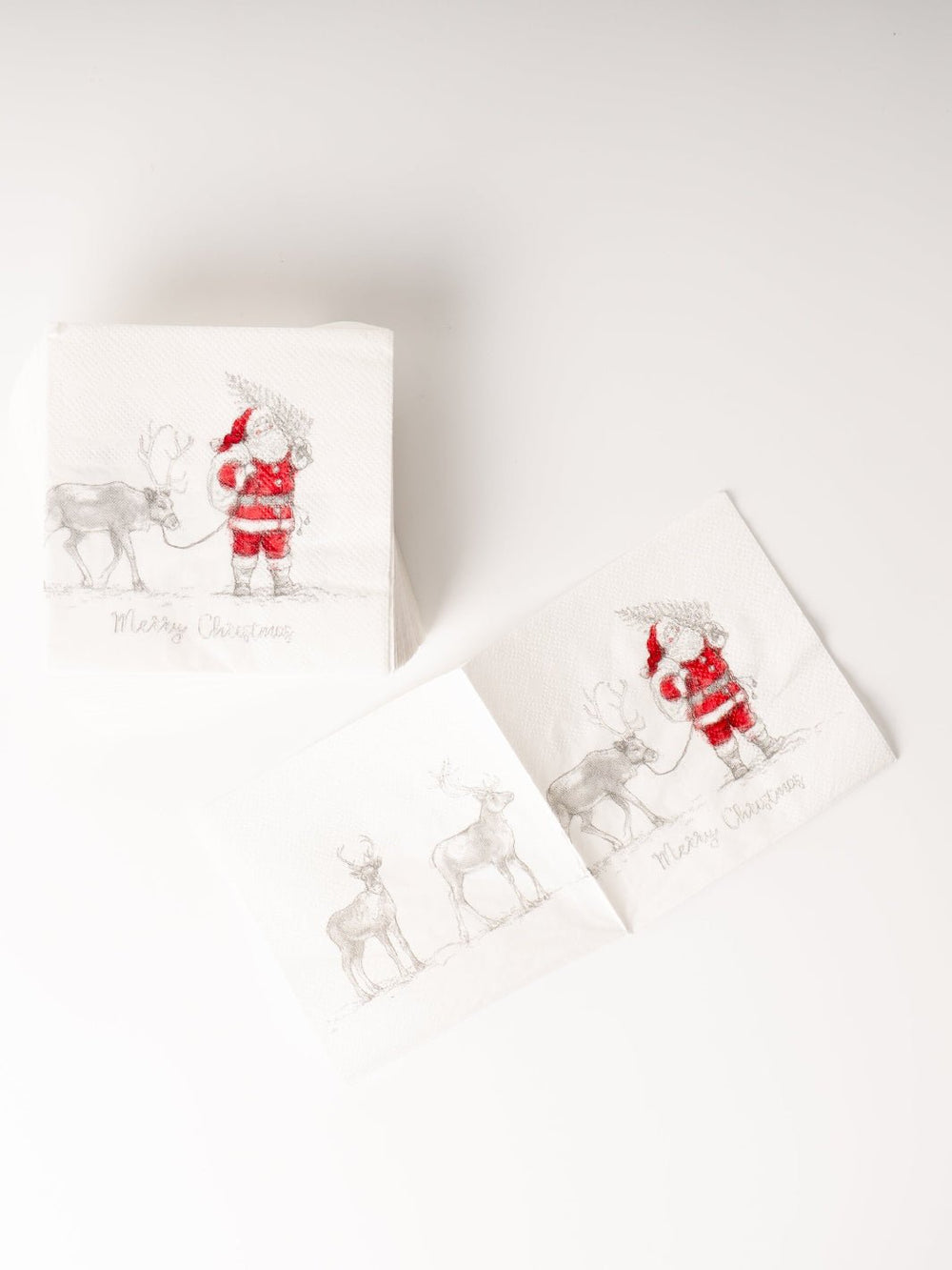 Santa + Reindeer Cocktail Napkins - Heyday