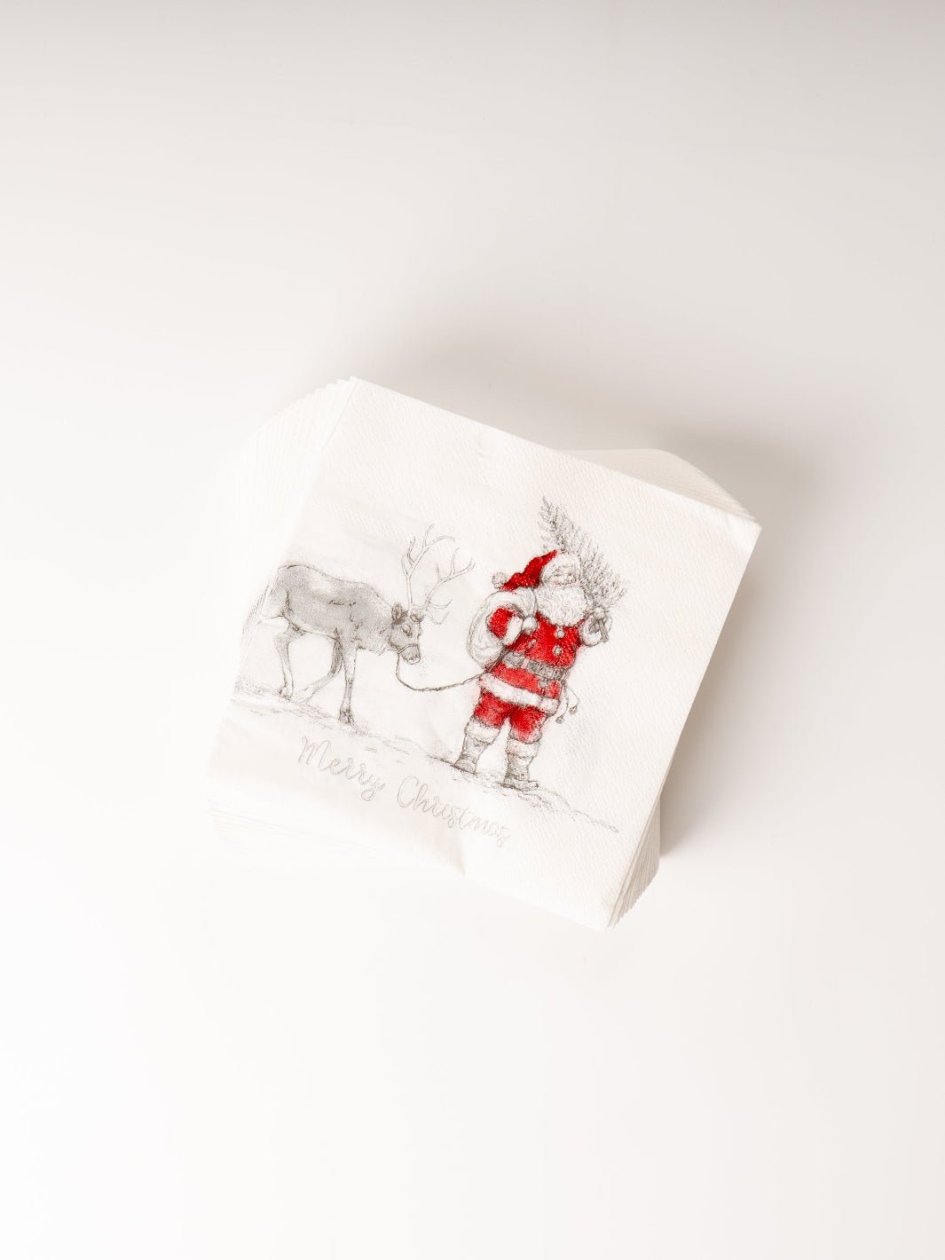 Santa + Reindeer Cocktail Napkins - Heyday