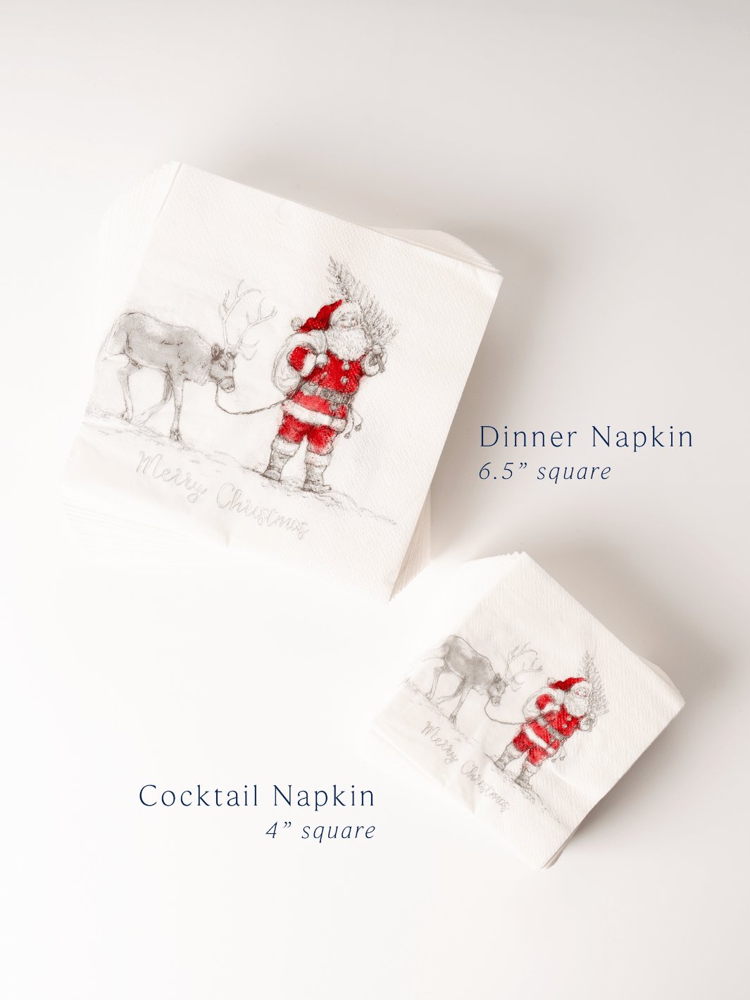 Santa + Reindeer Cocktail Napkins - Heyday