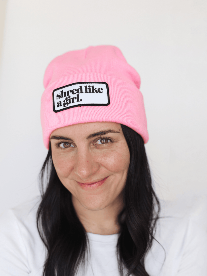 Shred Like a Girl Barbie Merrowed Raised Patch Beanie - Heyday