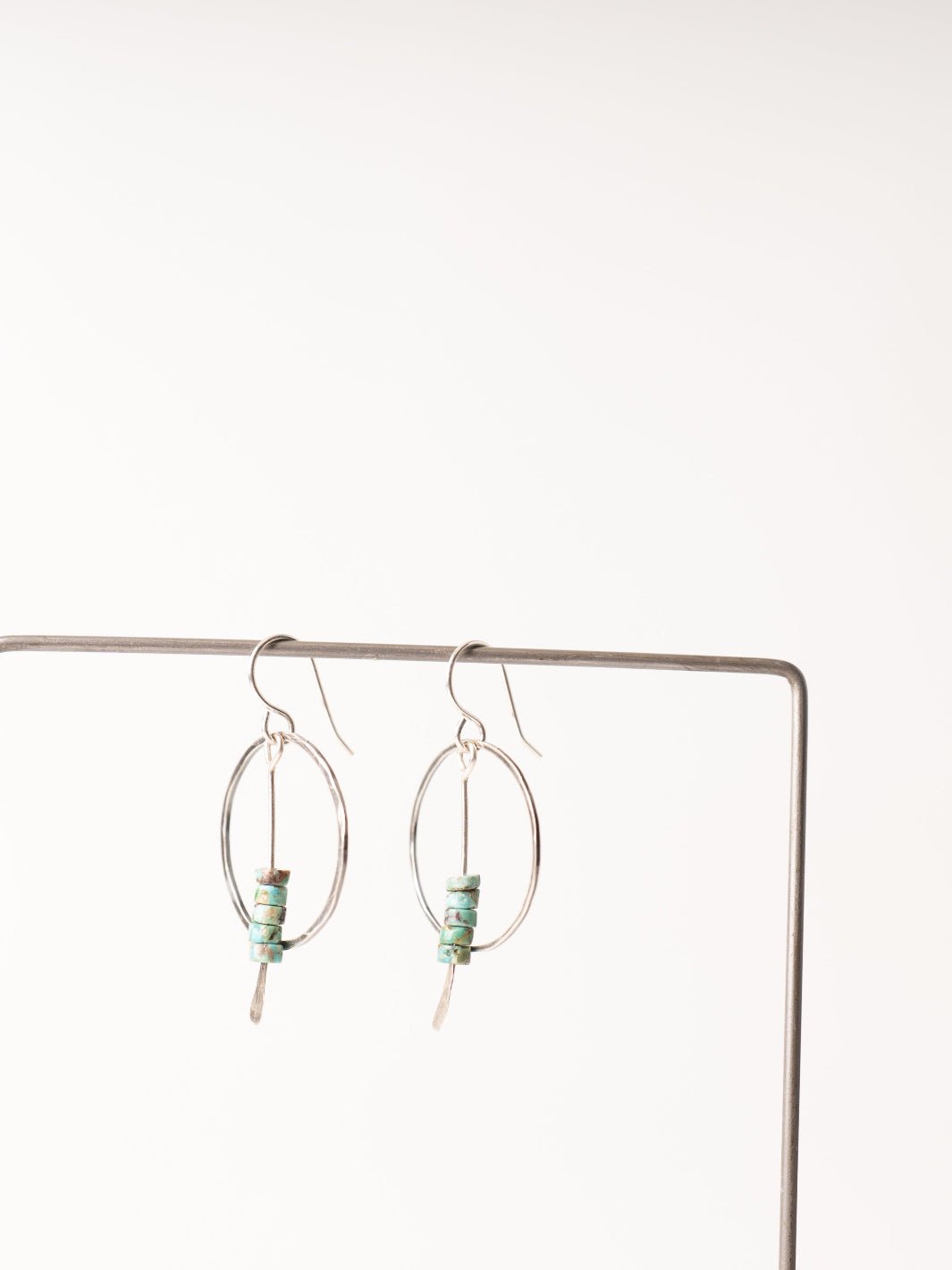 Silver and Turquoise Dress for Success Earrings - Heyday