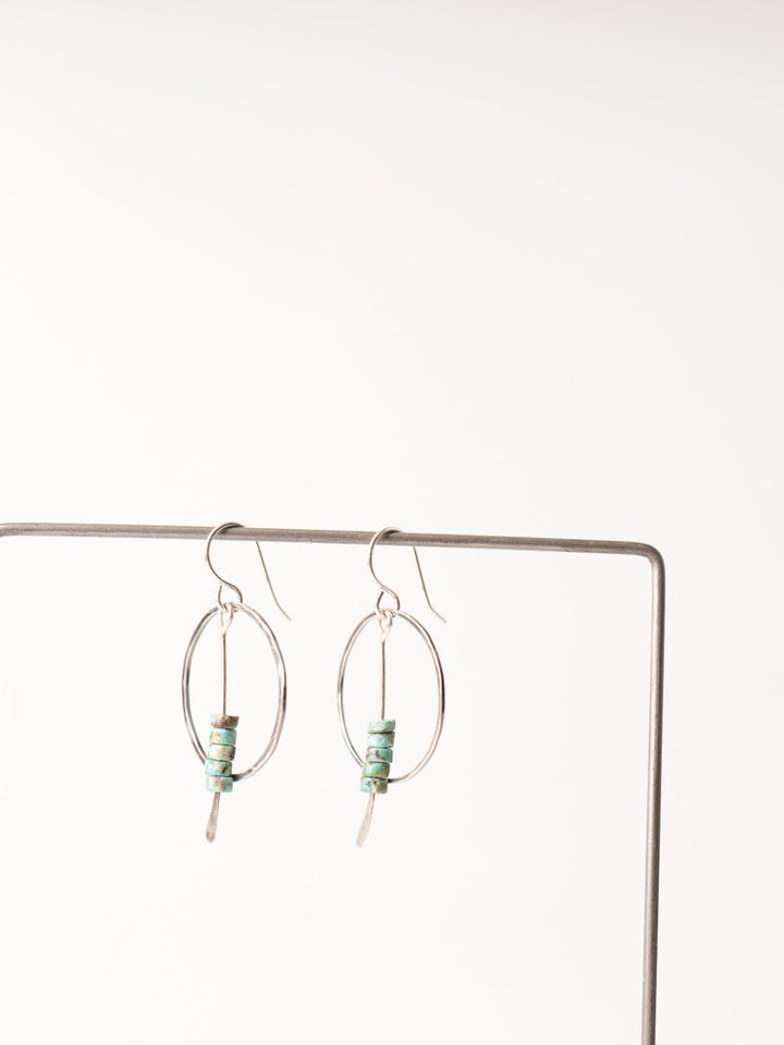 Silver and Turquoise Dress for Success Earrings - Heyday