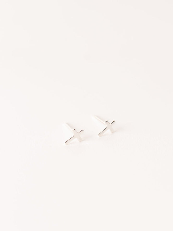 Silver Cross Earrings - Heyday